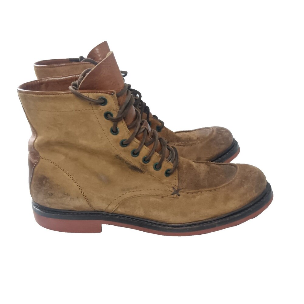 Frye Wallace Lace-Up Boots Mens Size 10 D Brown Suede